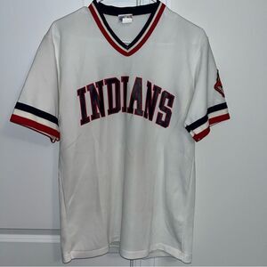 Vintage Cleveland Indians pro Knit Jersey #7 Chief Wahoo Baseball MLB USA made L